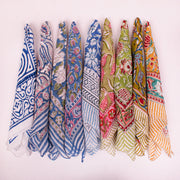 Premium Designer Cotton Bandana – Multi-Use Headwrap, Hair Band & Neck Scarf for Styling - 9pcs